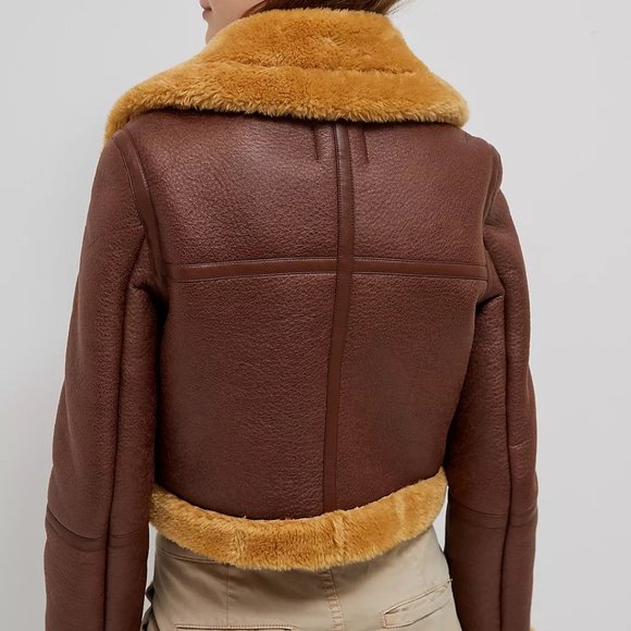 NWT Anthropologie Avec Les Filles Bexley Cropped Moto Jacket - Picture 2 of 10